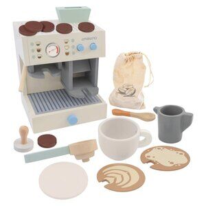 New Little Town Wooden Coffee Maker Set